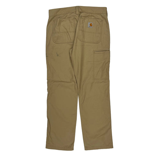 Carhartt Double Knee Carpenter Trousers - 30W 30L Beige Cotton Blend