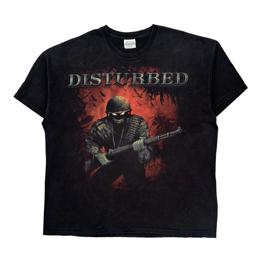 Disturbed Hanes Band T-Shirt - 2XL Black Cotton