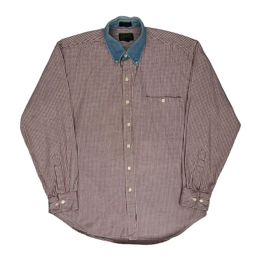Chaps Ralph Lauren Checked Shirt - Large White Cotton