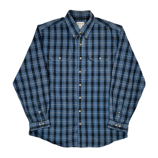 Tall Carhartt Checked Shirt - XL Blue Cotton