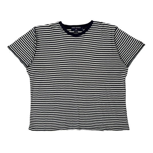 Polo Sport Striped T-Shirt - XL Black & White Cotton