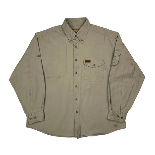 Vintage Woolrich Shirt - 3XL Beige Cotton