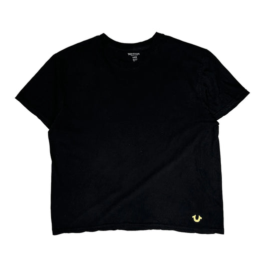 True Religion T-Shirt - Large Black Cotton