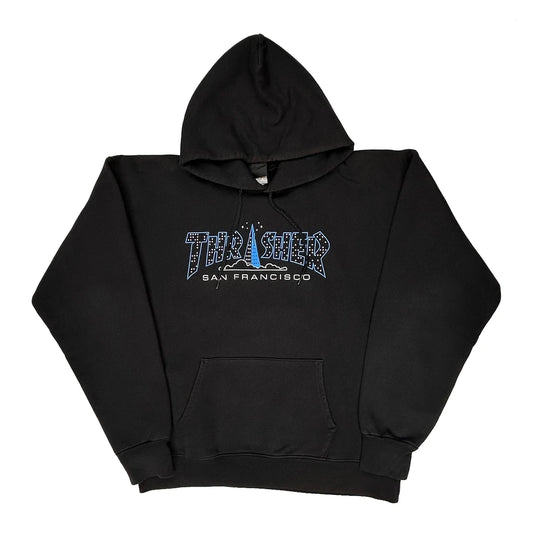 San Francisco Thrasher Graphic Hoodie - Medium Black Cotton