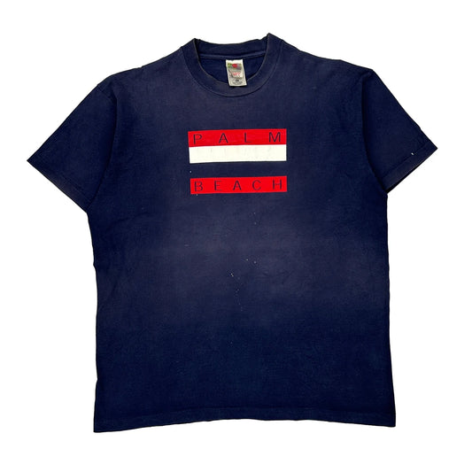 Fruit Of The Loom Single Stitch T-Shirt - XL Navy Cotton