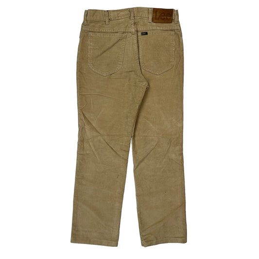 Vintage Lee Cord Pants - 30″ Waist Beige Corduroy