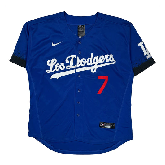Los Dodgers Nike Mlb Jersey - Large Blue Polyester