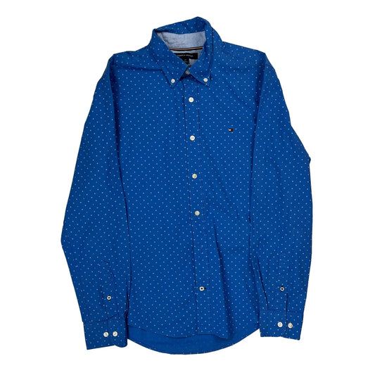Tommy Hilfiger Polka Dot Patterned Shirt - Small Blue Cotton