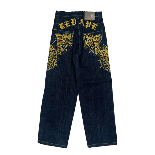 Red Ape Hip Hop Jeans - 26W US 2 Blue Cotton