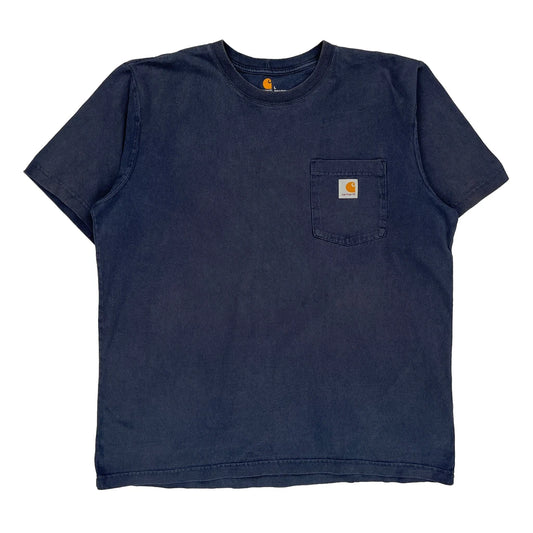 Rugged Workwear Carhartt Graphic T-Shirt - Large Blue Cotton