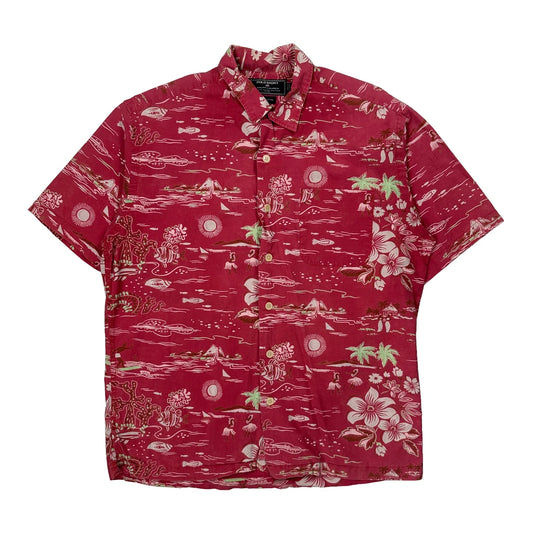 Polo Sport Floral Hawaiian Shirt - Medium Red Cotton