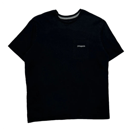 Vintage Responsibili-Tee Patagonia Graphic T-Shirt - Medium Black Cotton