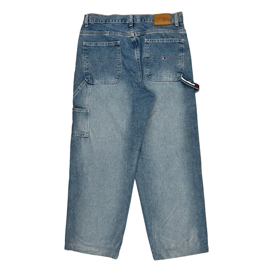 Tommy Hilfiger Carpenter Jeans - 32W UK 14 Light Wash Cotton