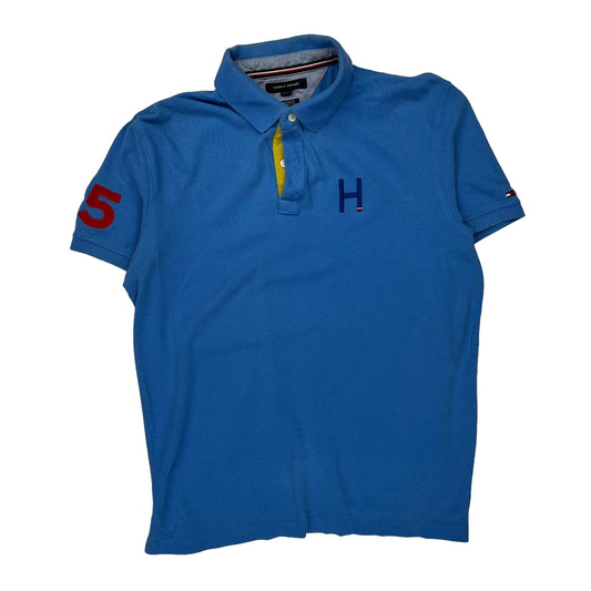 Tommy Hilfiger Polo Shirt - Large Blue Cotton