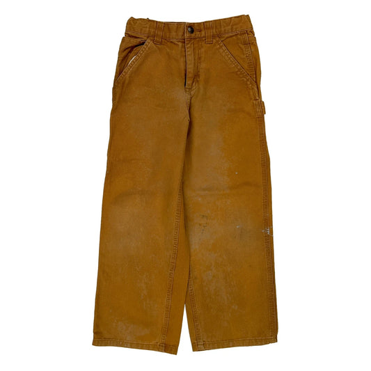 Age 7 Carhartt Double Knee Carpenter Trousers - Small Brown Cotton