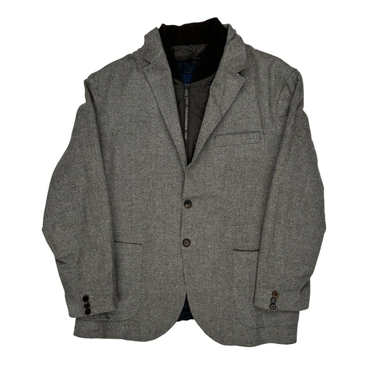 Aquascutum Jacket Blazer - Large Grey Wool Blend