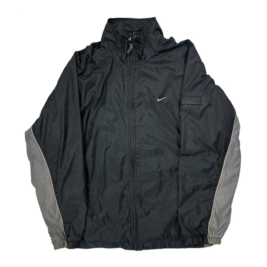 Nike Windbreaker - Large Black Polyester