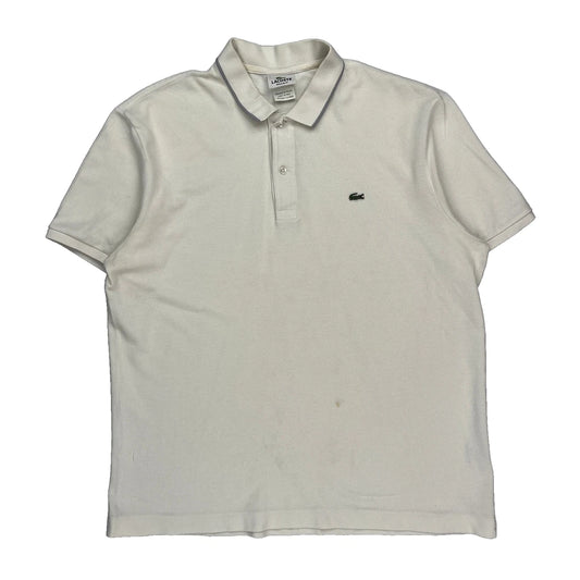 Lacoste Polo Shirt - XL White Cotton