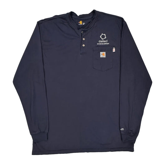 Comed Logo Carhartt Long Sleeve T-Shirt - XL Navy Cotton