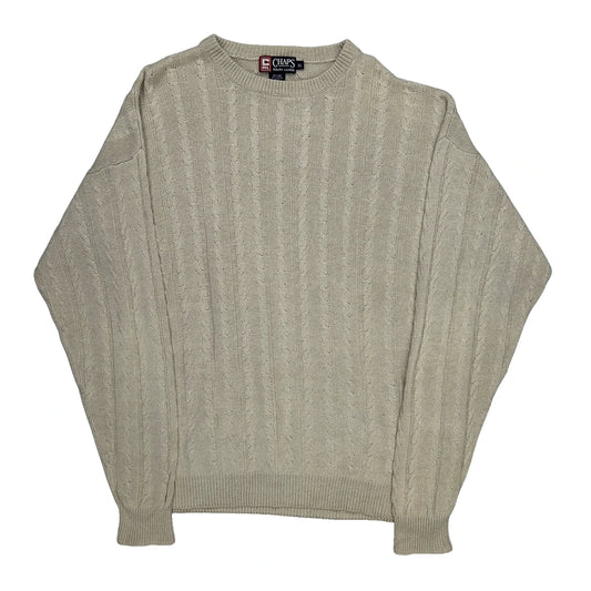 Chaps Ralph Lauren Jumper - XL Beige Linen Blend
