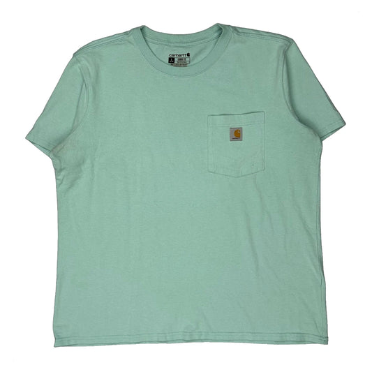 Carhartt T-Shirt - Large Green Cotton