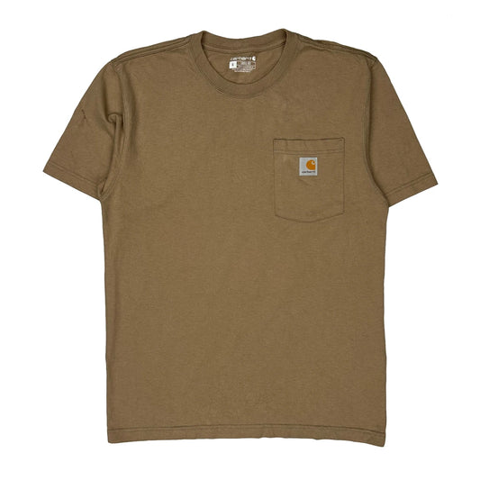 Carhartt T-Shirt - Small Brown Cotton