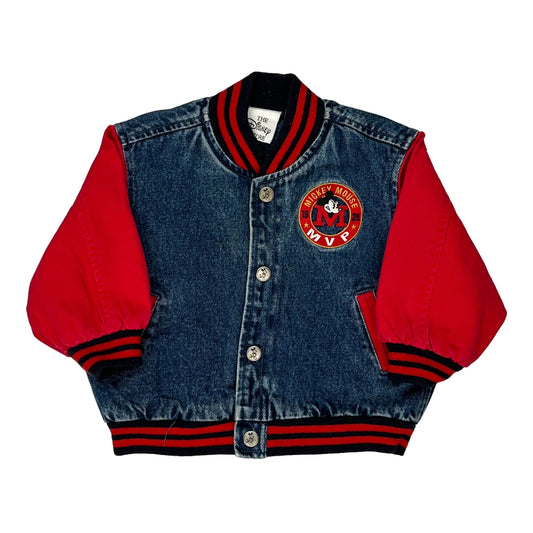 Mickey Mouse Mvp, Age 24 Months Disney Graphic Varsity Jacket - 2XS Blue Cotton