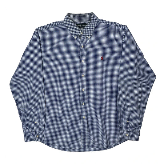 Ralph Lauren Checked Shirt - 2XL Blue Cotton