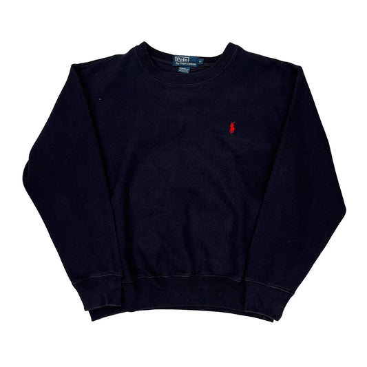 Polo By Ralph Lauren Sweatshirt - Medium Navy Cotton