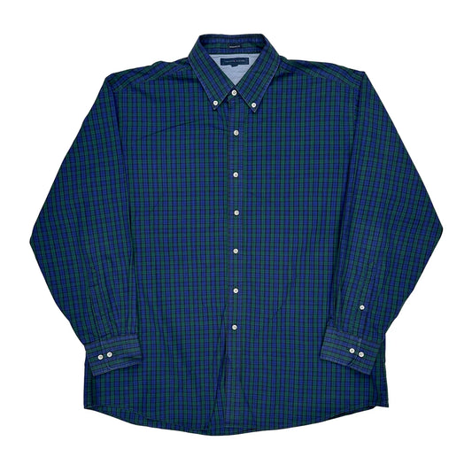 Tommy Hilfiger Checked Shirt - Small Blue Cotton