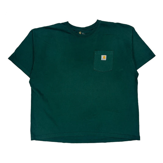 Carhartt T-Shirt - 2XL Green Cotton