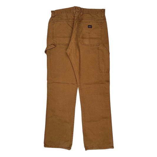Dickies Carpenter Trousers - 33W 34L Brown Cotton