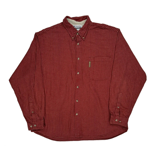 Columbia Checked Shirt - XL Red Cotton