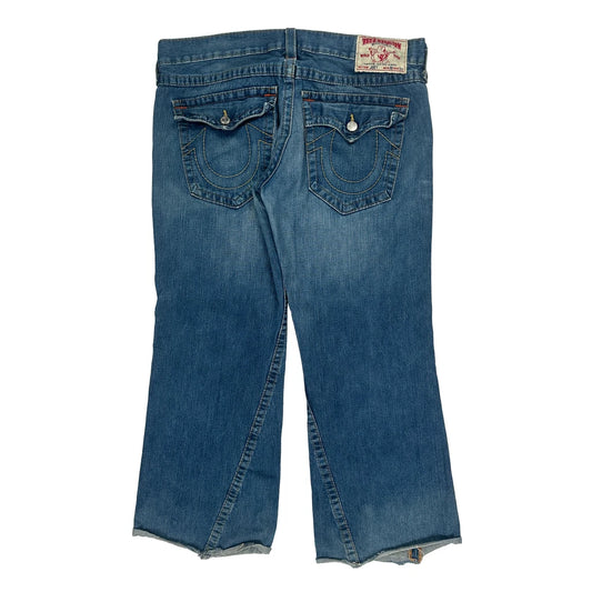 True Religion Wide Leg Jeans - 40W 30L Blue Cotton