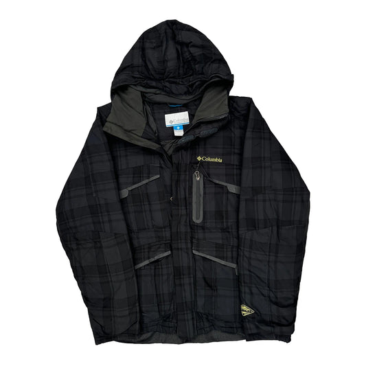 Columbia Checked Ski Jacket - Medium Black Polyester