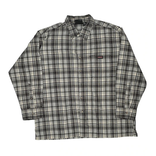 Dickies Checked Shirt - 2XL Black & White Cotton Blend