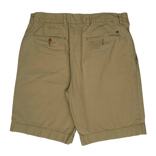 Classic Fit Tommy Hilfiger Chino Shorts - 32W 8L Beige Cotton