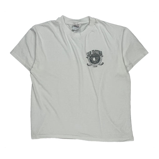 San Francisco Hanes Graphic T-Shirt - Large White Cotton Blend