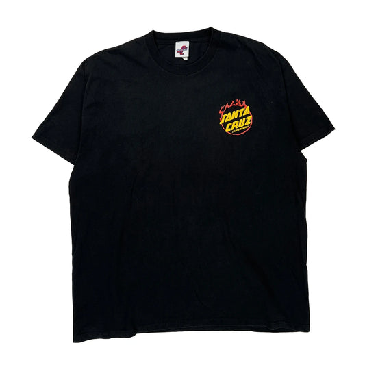 Tiger Santa Cruz Graphic T-Shirt - 2XL Black Cotton