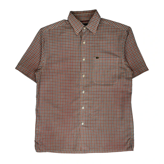 Nautica Checked Short Sleeve Shirt - Small Multicoloured Polyester