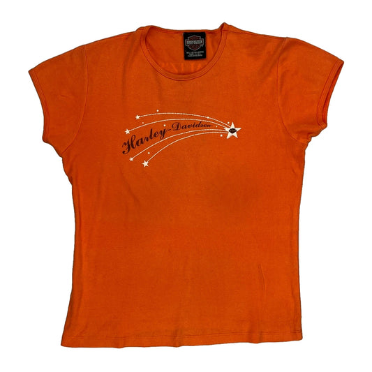 Smaltz'S Harley-Davidson Harley Davidson Graphic T-Shirt - Large Orange Cotton