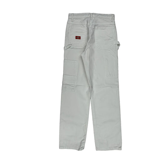 Dickies Carpenter Trousers - 28W 30L White Cotton