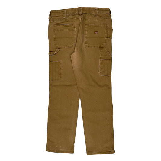 Dickies Double Knee Carpenter Trousers - 34W UK 14 Brown Cotton