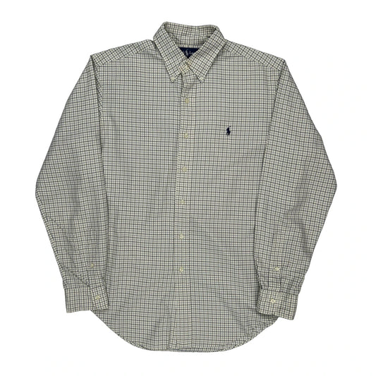 Ralph Lauren Checked Shirt - Medium Cream Cotton