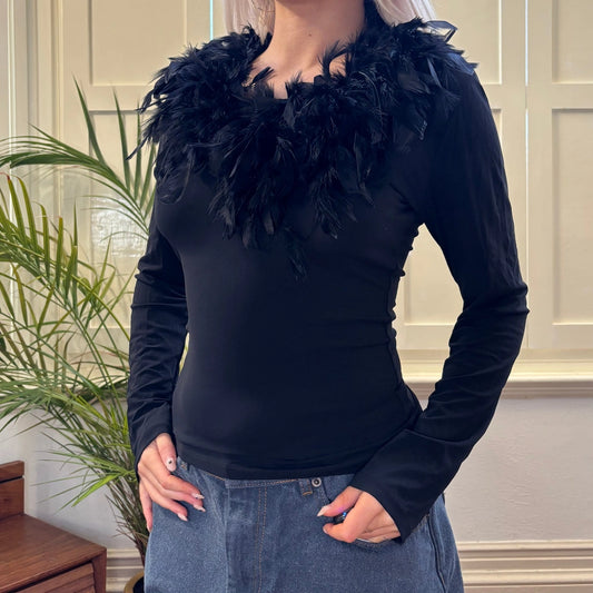 Vintage black Unbranded Long Sleeve Top - womens medium