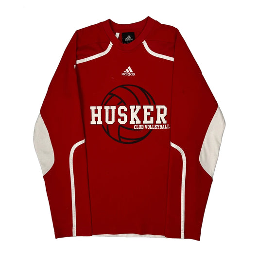 Vintage Husker Club Volleyball Adidas College Football Shirt - XS Red Polyester