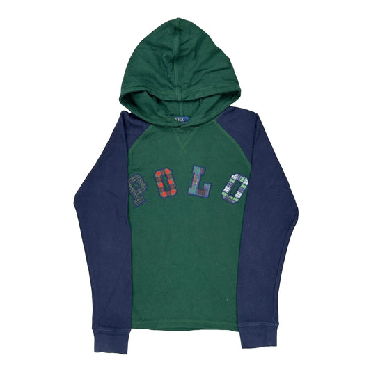 Age 10-12 Months Polo By Ralph Lauren Spellout Hoodie - Medium Green Cotton