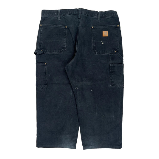 Carhartt Double Knee Carpenter Trousers - 38W 23L Black Cotton