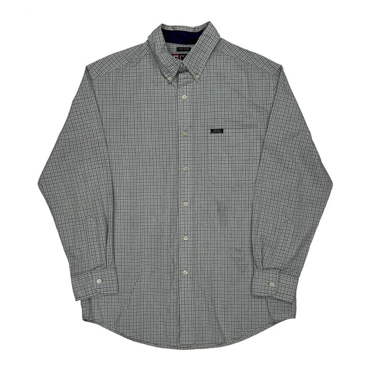 Chaps Ralph Lauren Checked Shirt - Medium Grey Cotton