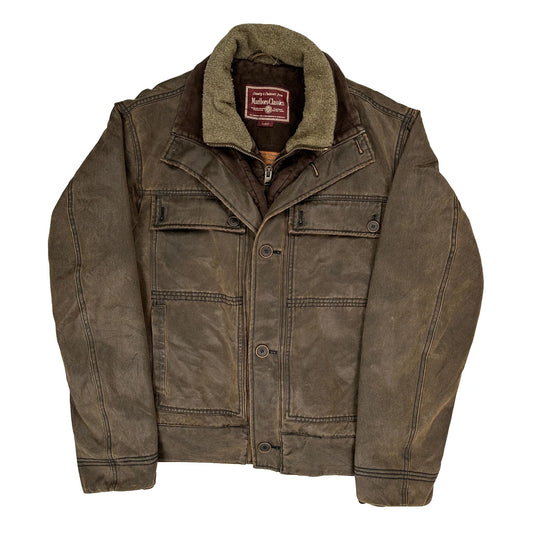 Marlboro Classics Jacket - Large Brown Cotton